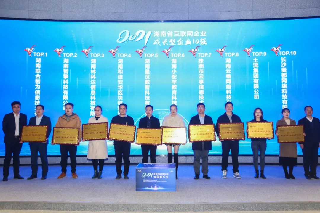喜報！林科達(dá)榮獲“2021年湖南省互聯(lián)網(wǎng)最具成長型企業(yè)10強(qiáng)”